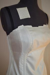 Close-up on the inside of the dress