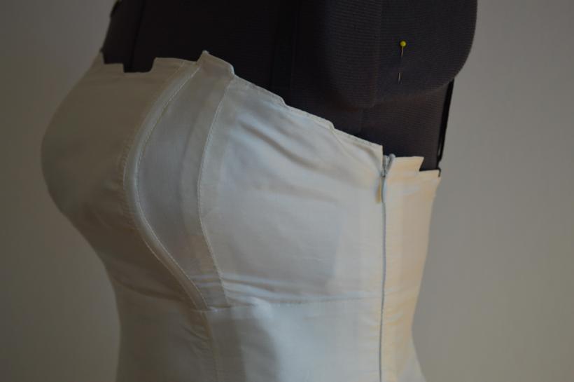 Close-up on the outside of the dress