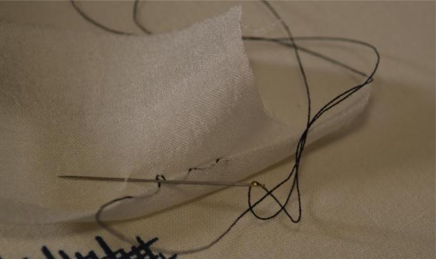 Using this type of stitch, the seam is invisible from both sides.