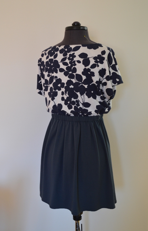 The back side of the dress